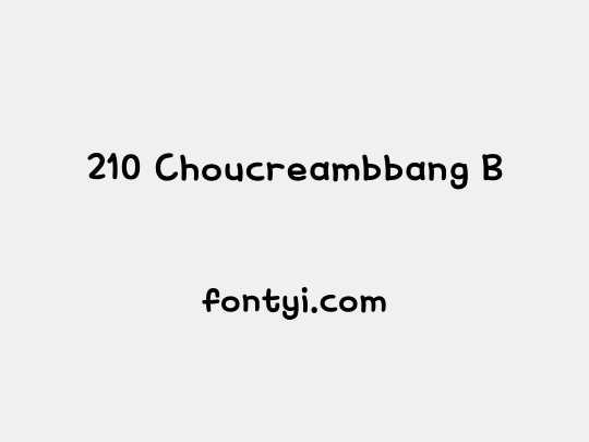 210 Choucreambbang B