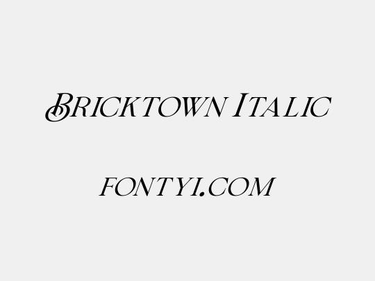 Bricktown Italic