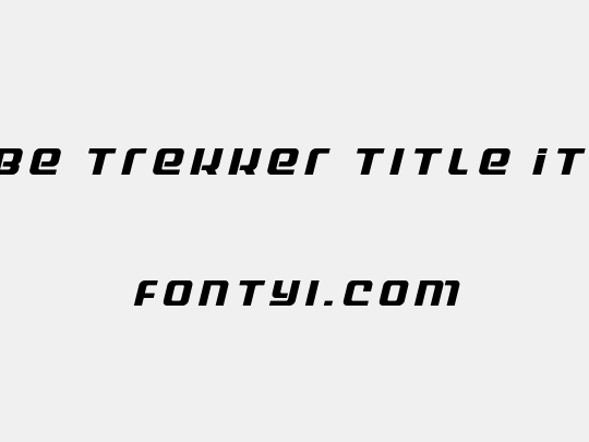 Globe Trekker Title Italic