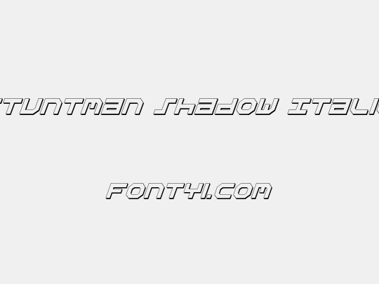 Stuntman Shadow Italic