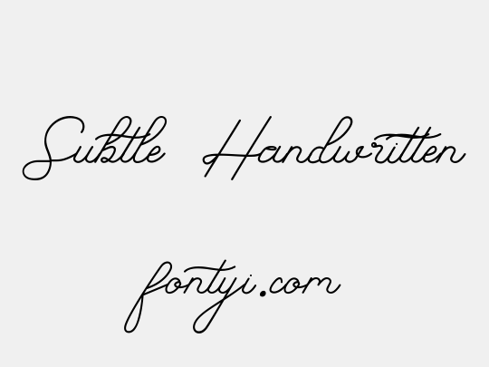 Subtle Handwritten