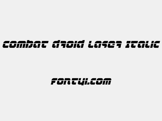 Combat Droid Laser Italic