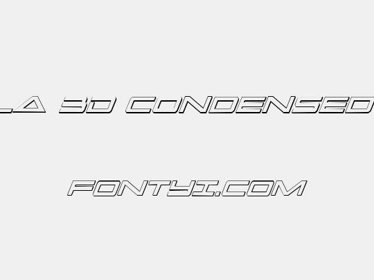 Capella 3D Condensed Italic
