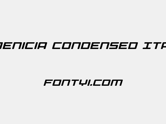 Phoenicia Condensed Italic