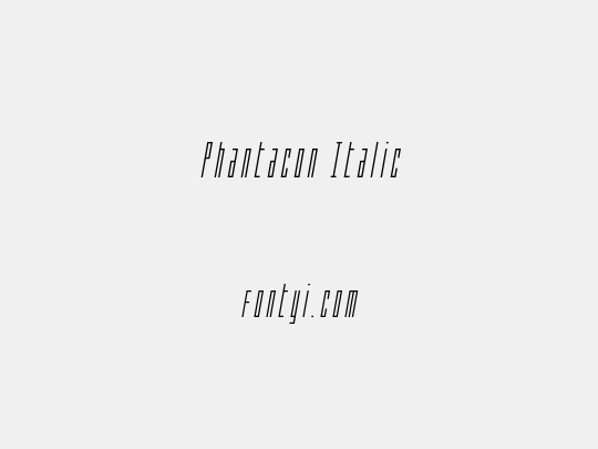 Phantacon Italic