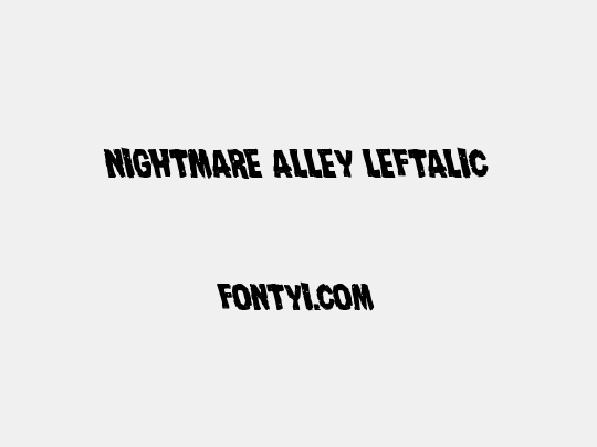 Nightmare Alley Leftalic