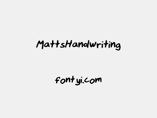 MattsHandwriting