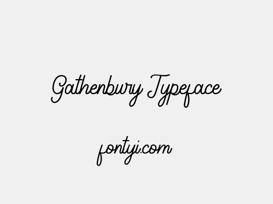 Gathenbury Typeface
