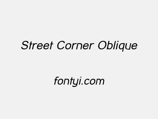 Street Corner Oblique