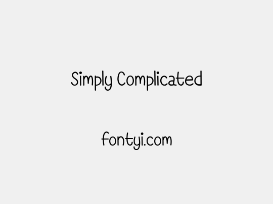 Simply Complicated