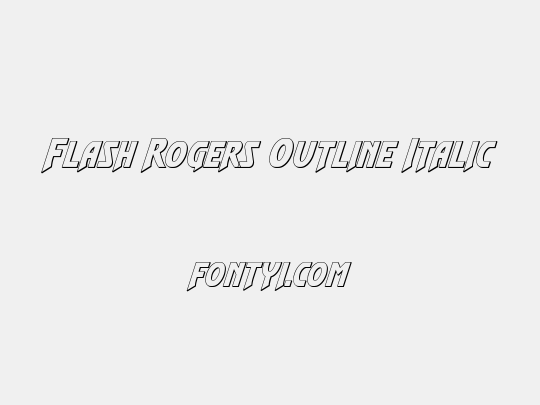 Flash Rogers Outline Italic