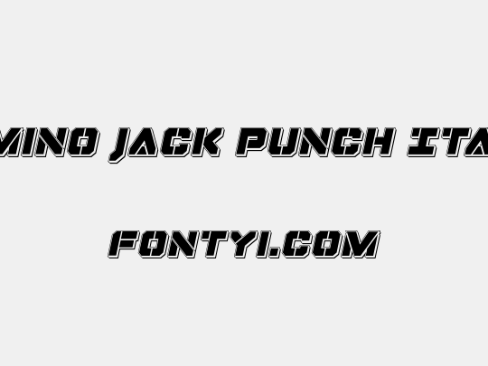 Domino Jack Punch Italic
