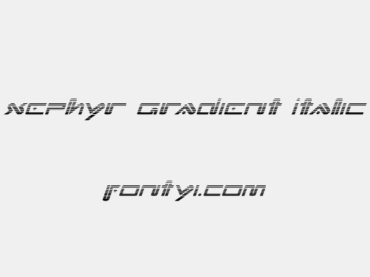 Xephyr Gradient Italic