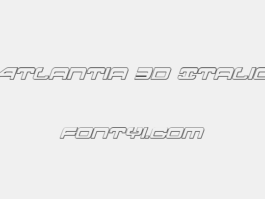 Atlantia 3D Italic