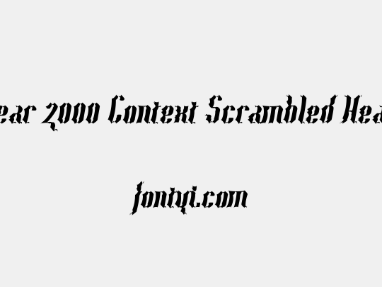 Year 2000 Context Scrambled Heavy