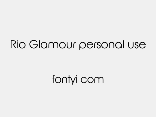 Rio Glamour personal use