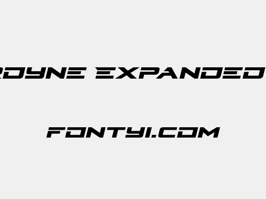 Cyberdyne Expanded Italic