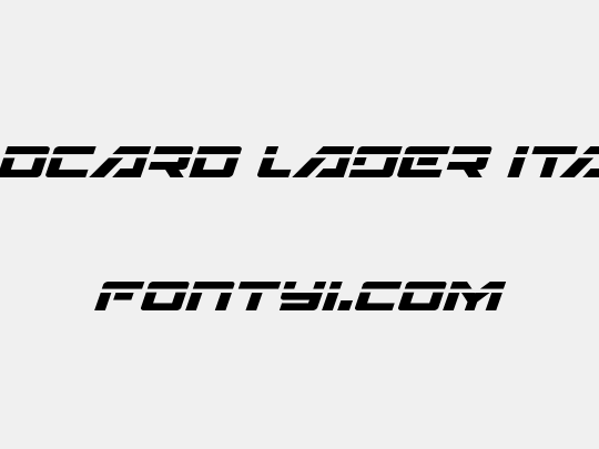 Wildcard Laser Italic
