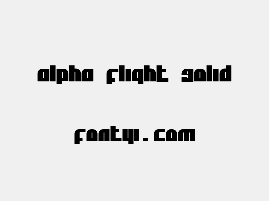 Alpha Flight Solid