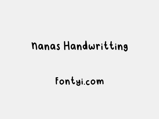 Nanas Handwritting
