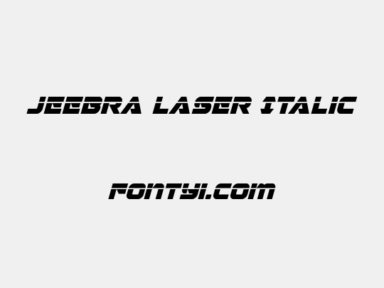 Jeebra Laser Italic
