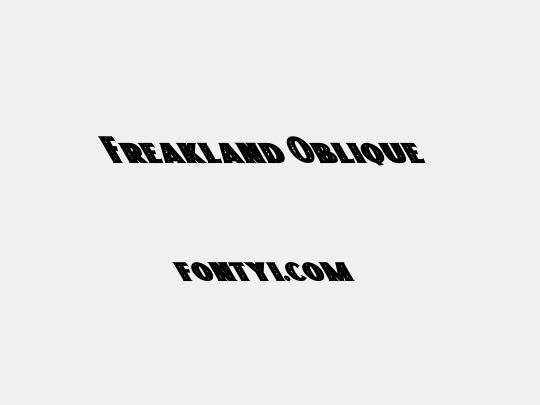 Freakland Oblique