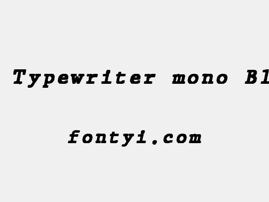 JMH Typewriter mono Black