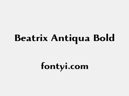 Beatrix Antiqua Bold