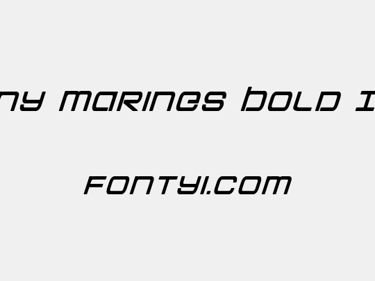 Colony Marines Bold Italic