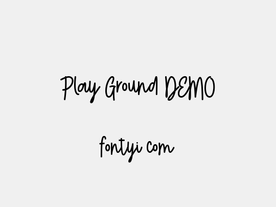 Play Ground DEMO
