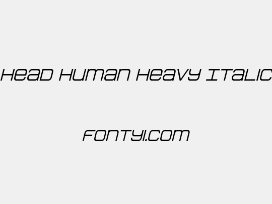 Head Human Heavy Italic