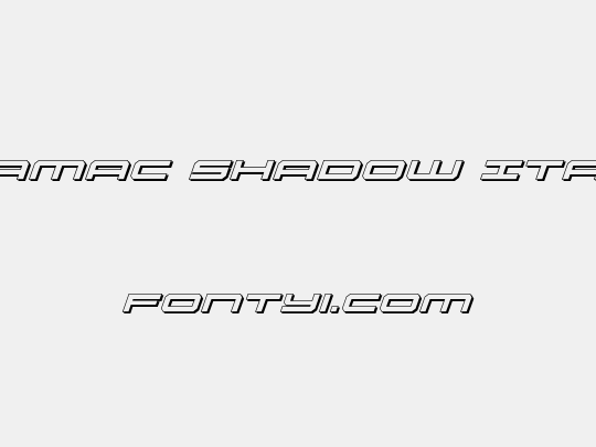 Oramac Shadow Italic