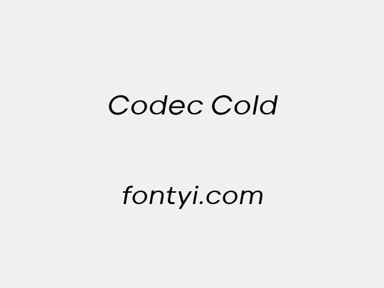 Codec Cold