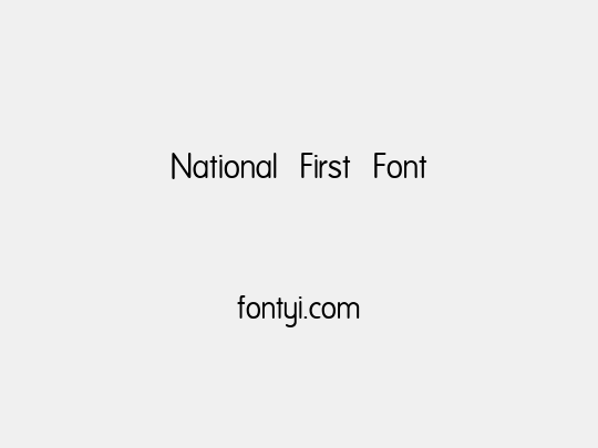 National First Font