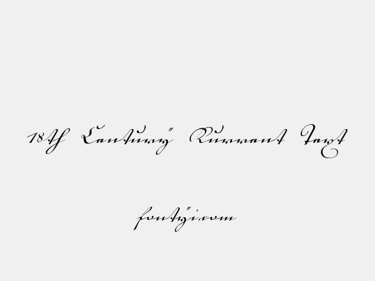 18th Century Kurrent Text