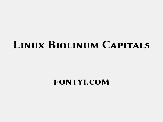 Linux Biolinum Capitals