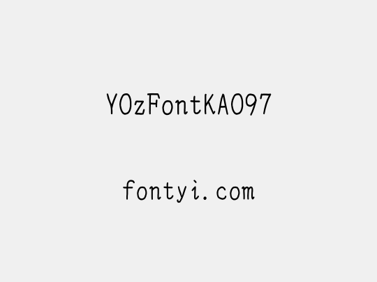YOzFontKAO97