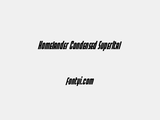 Homelander Condensed SuperItal