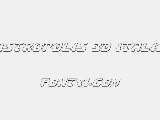 Astropolis 3D Italic