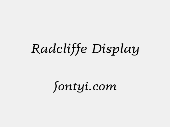Radcliffe Display