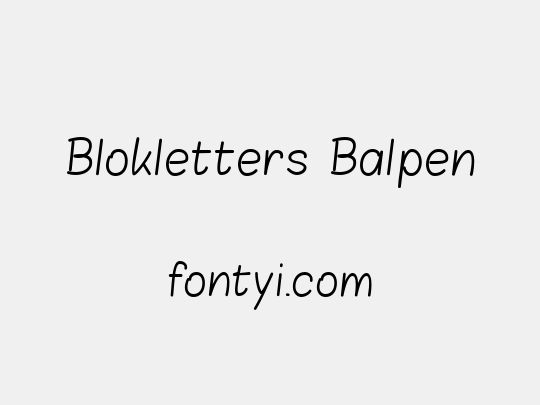 Blokletters Balpen