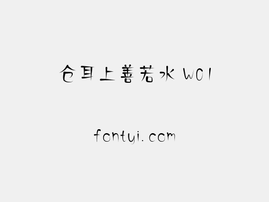 仓耳上善若水 W01