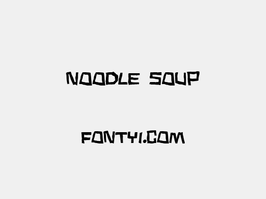 Noodle soup