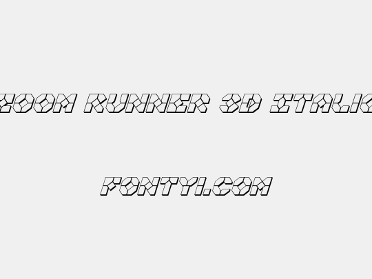 Zoom Runner 3D Italic
