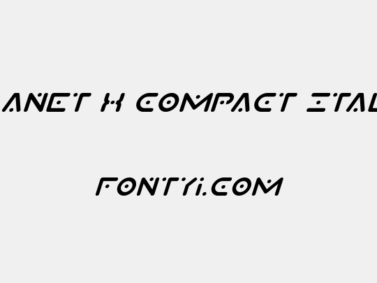 Planet X Compact Italic