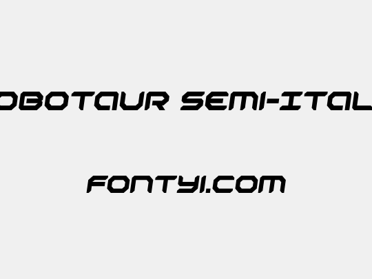 Robotaur Semi-Italic