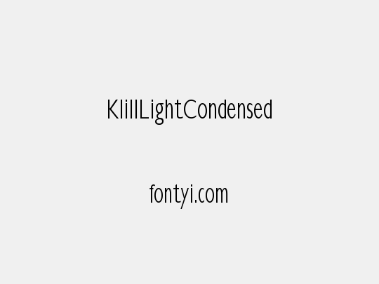 KlillLightCondensed