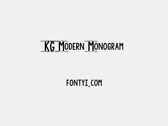 KG Modern Monogram