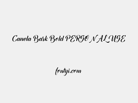 Canela Bark Bold PERSONAL USE