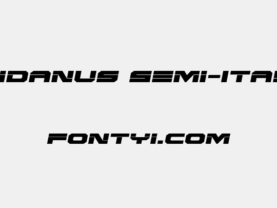 Eridanus Semi-Italic